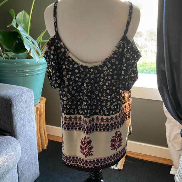 Cute Floral Cold-Shoulder Top, Women's L - Picture 5 of 6